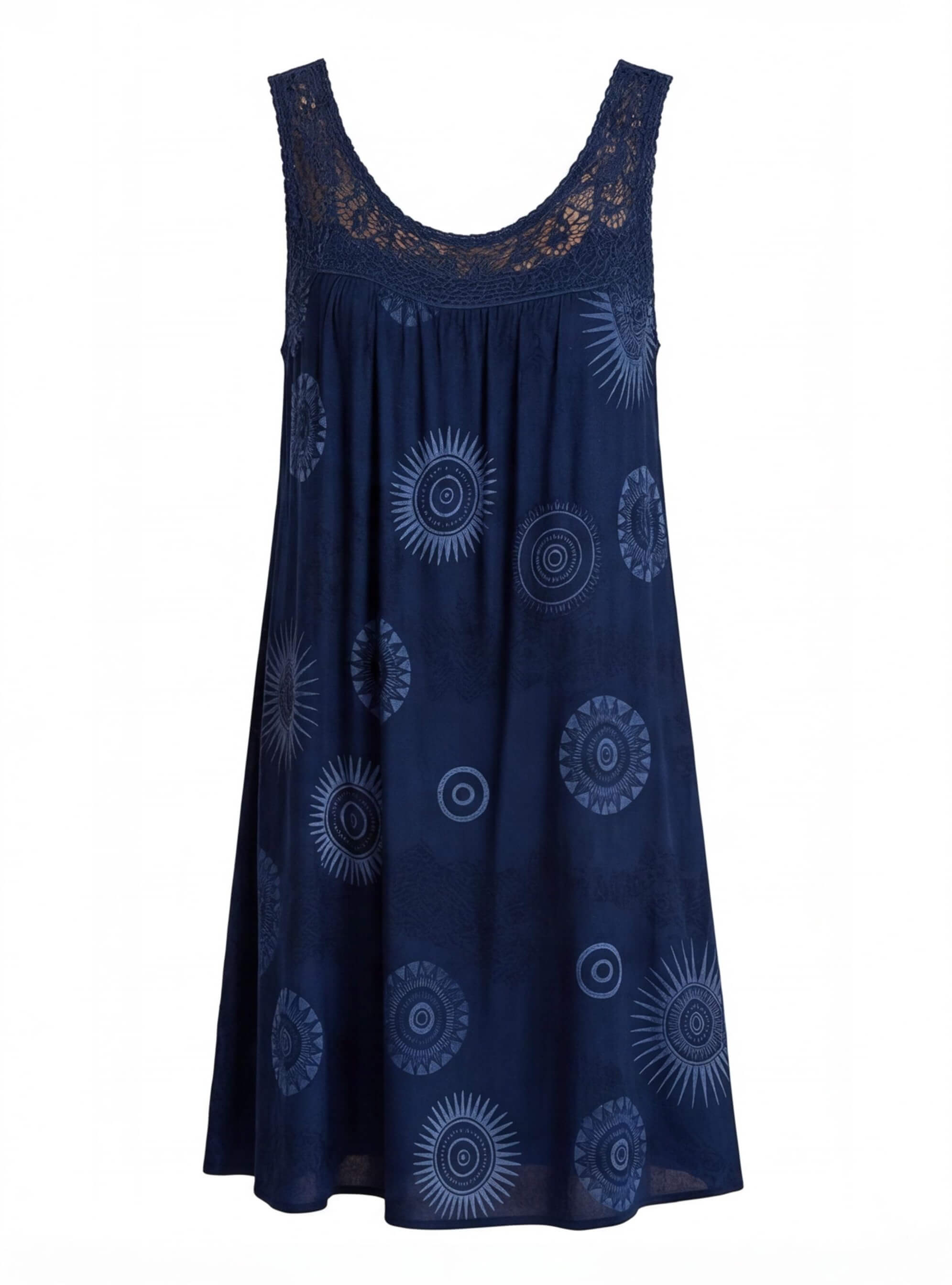 Women’s Dress – Sleeveless Printed Lightweight Summer Dress