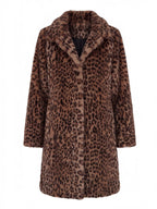 Women’s Leopard Print Faux Fur Coat