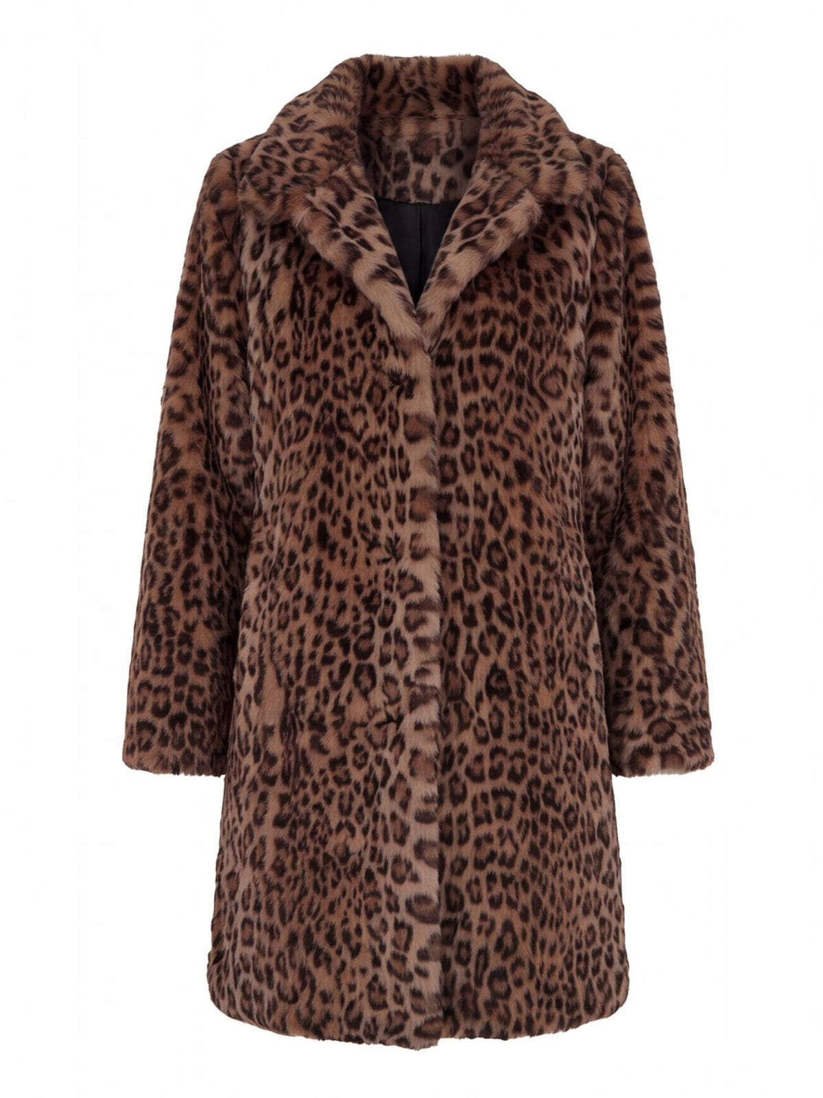 Women’s Leopard Print Faux Fur Coat