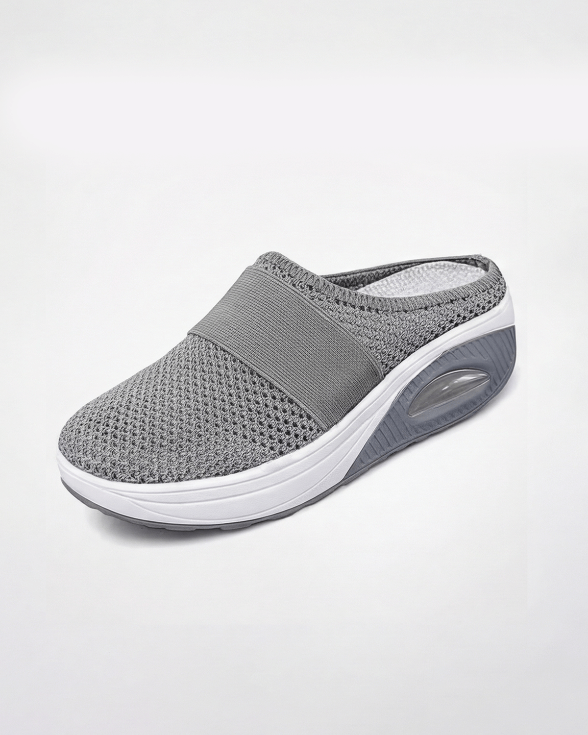 Women’s Slip-On Knit Mule Sneakers- Stretch Strap