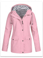 Women’s Hooded Rain Jacket with Utility Pockets