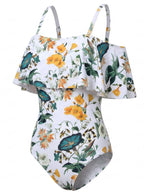 Women’s Off-Shoulder Ruffle With Straps One-Piece Swimsuit