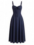 Elegant Floral Corset Midi Dress – Feminine & Flattering