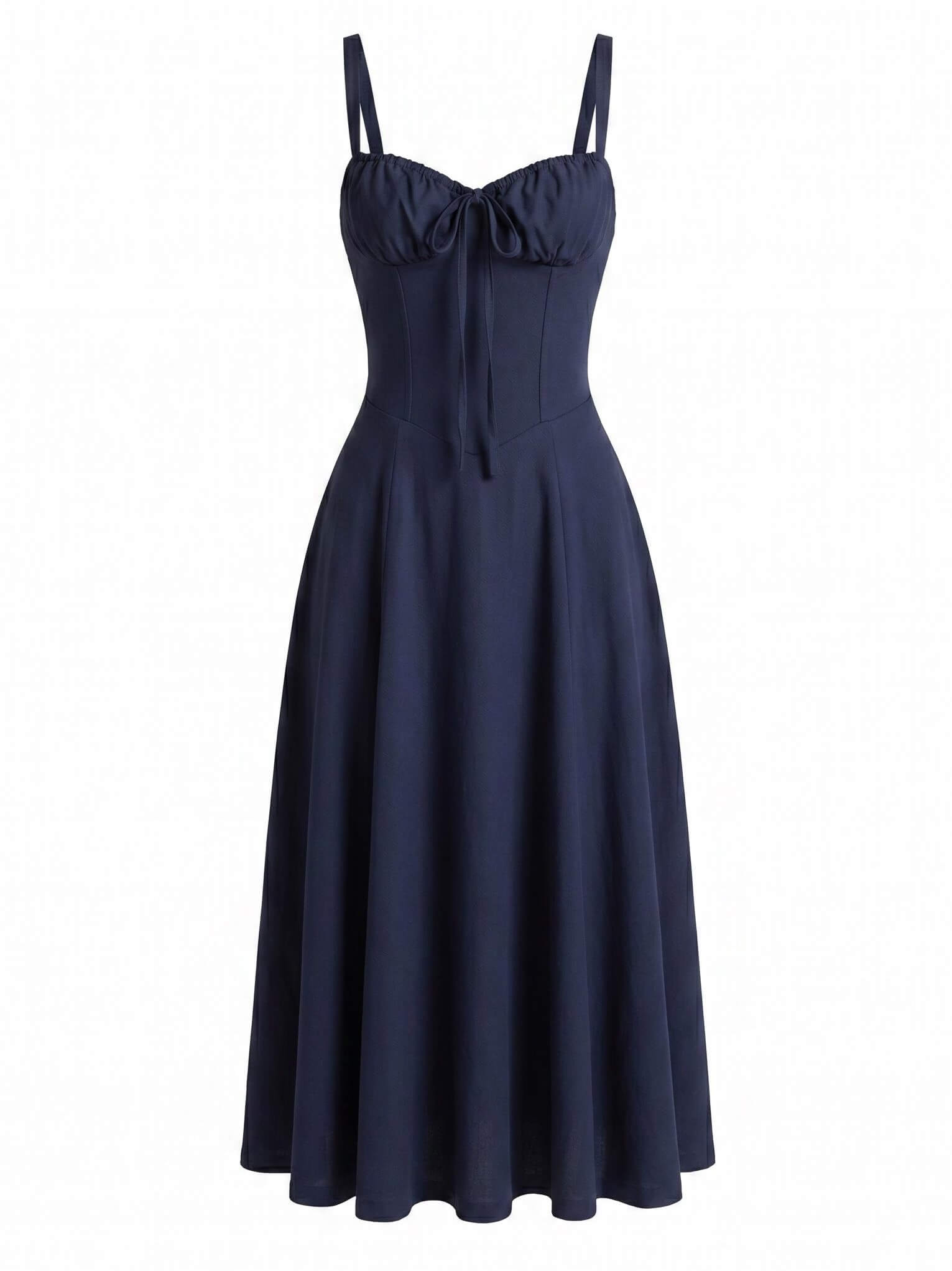Elegant Floral Corset Midi Dress – Feminine & Flattering