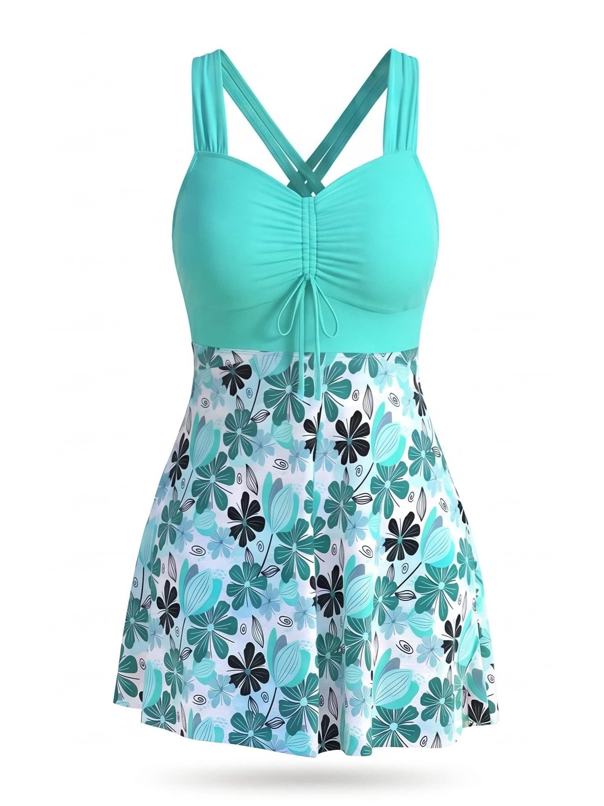 Women’s Paisley Skirted One-Piece Swimsuit