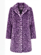 Women’s Leopard Print Faux Fur Coat