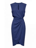 Women’s Sleeveless Ruched Knee-Length Dress