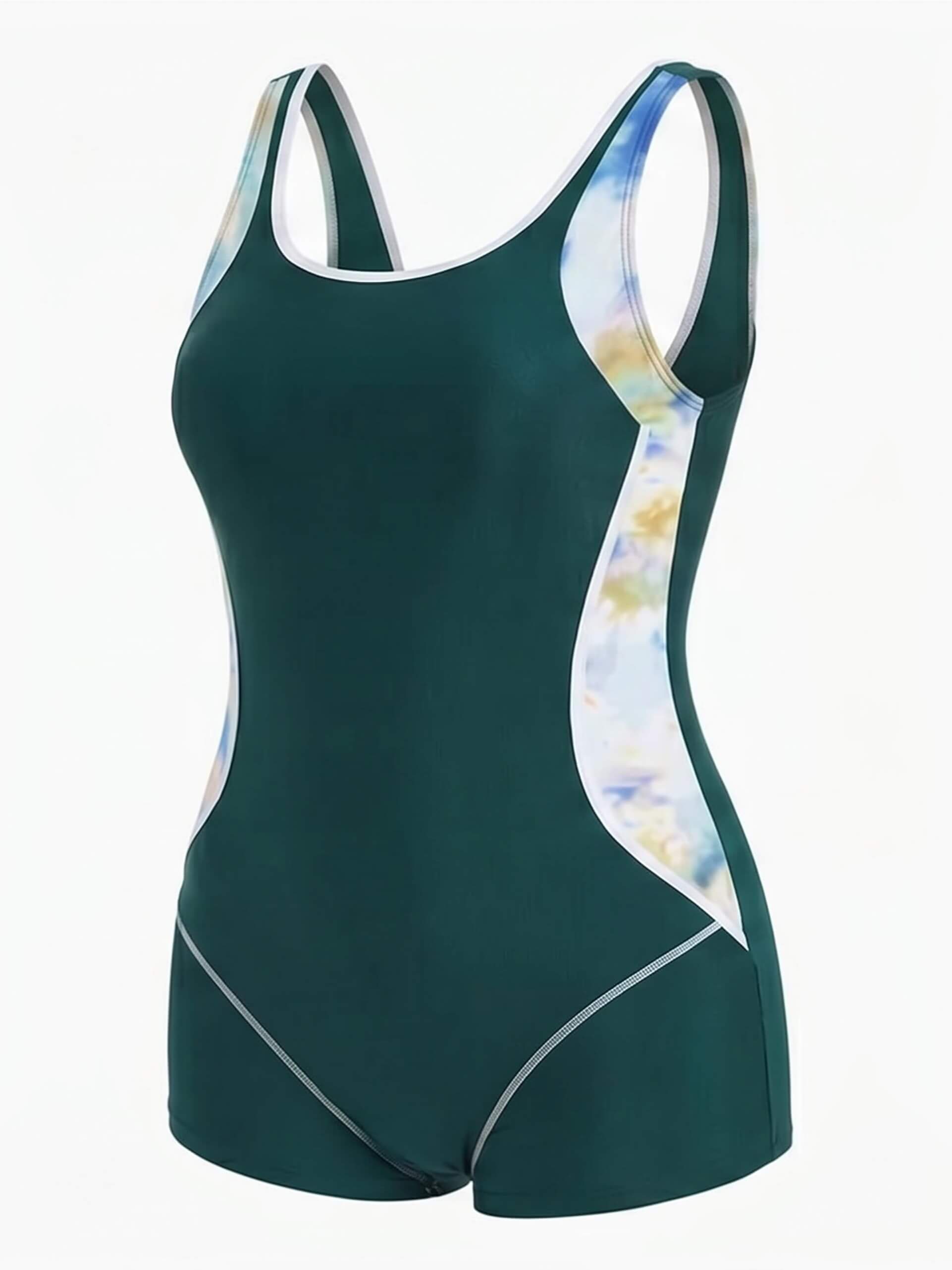 Women’s Plus Size Side-Panel One-Piece Swimsuit