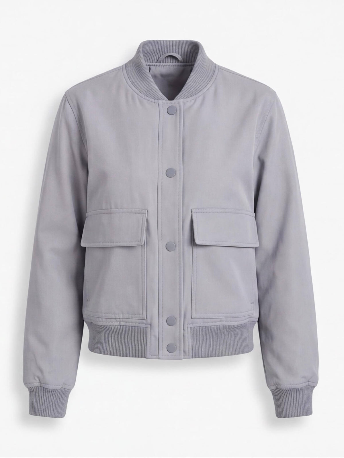 Women’s Utility Bomber Jacket with Snap Buttons