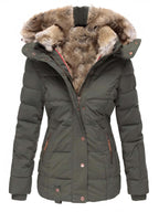 Women’s Hooded Fur-Trim Quilted Puffer Jacket
