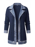 Women’s Denim Trim Button-Up Cardigan