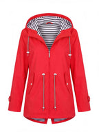 Women’s Hooded Zip Front Rain Jacket