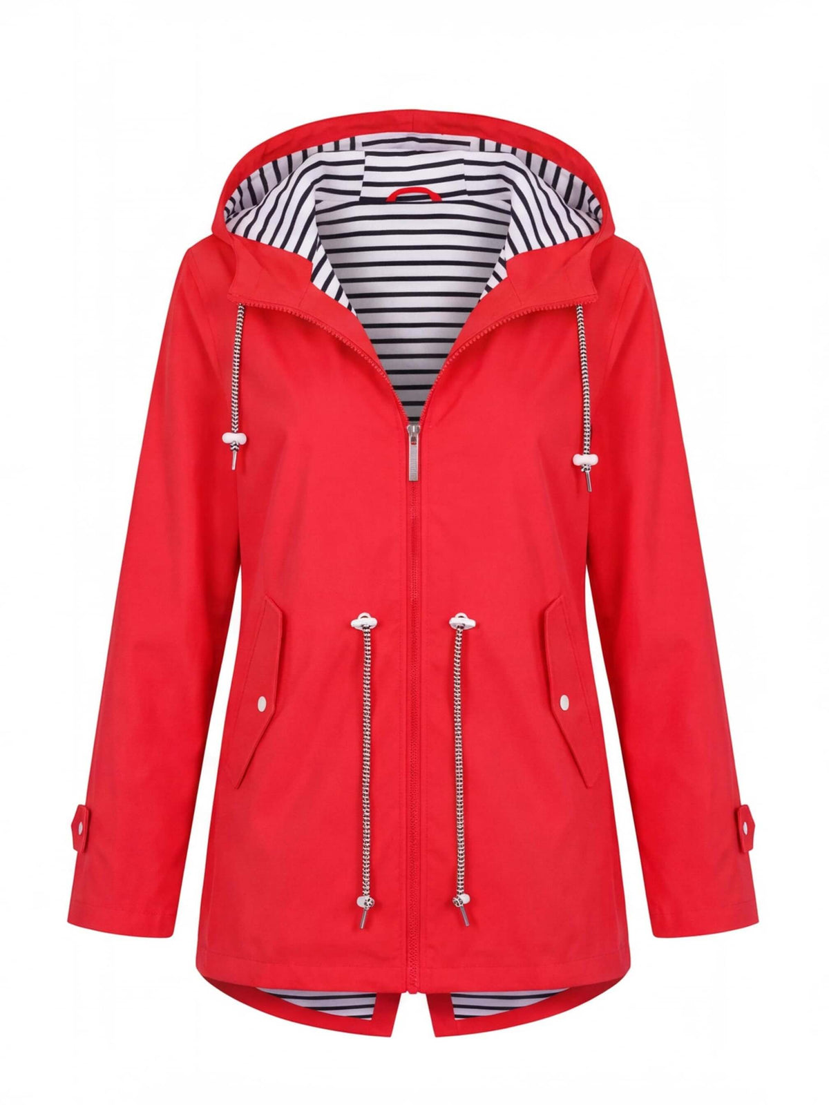 Women’s Hooded Zip Front Rain Jacket
