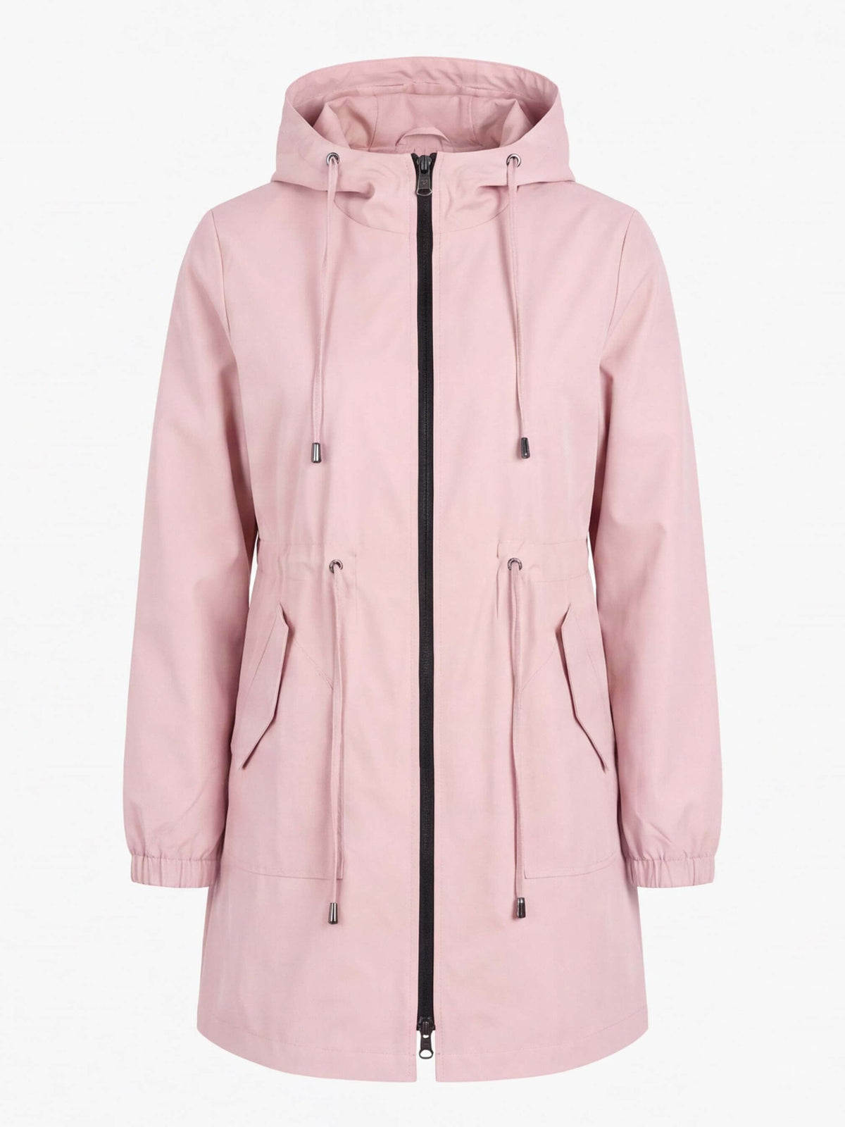 Women’s Hooded Longline Jacket with Drawstring Details