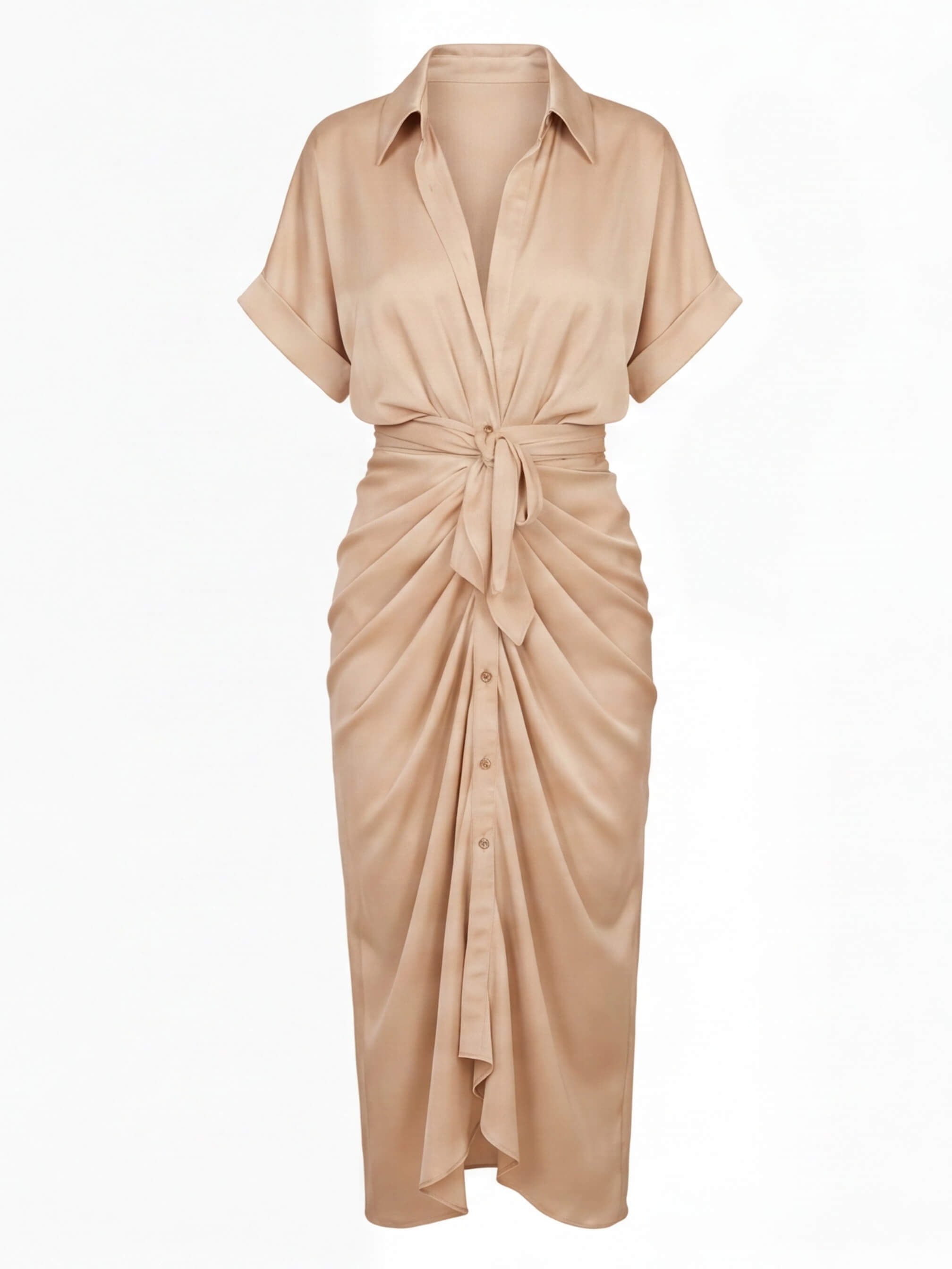 Women’s Ruched Midi Summer Dress
