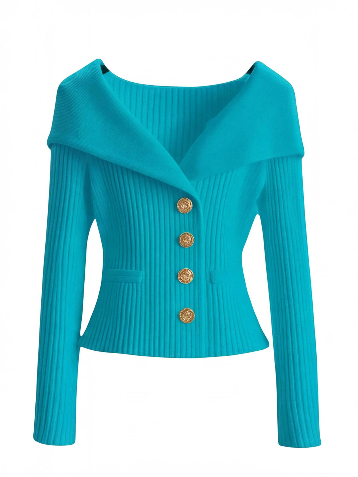 Women’s Ribbed Knit Button-Up Cardigan