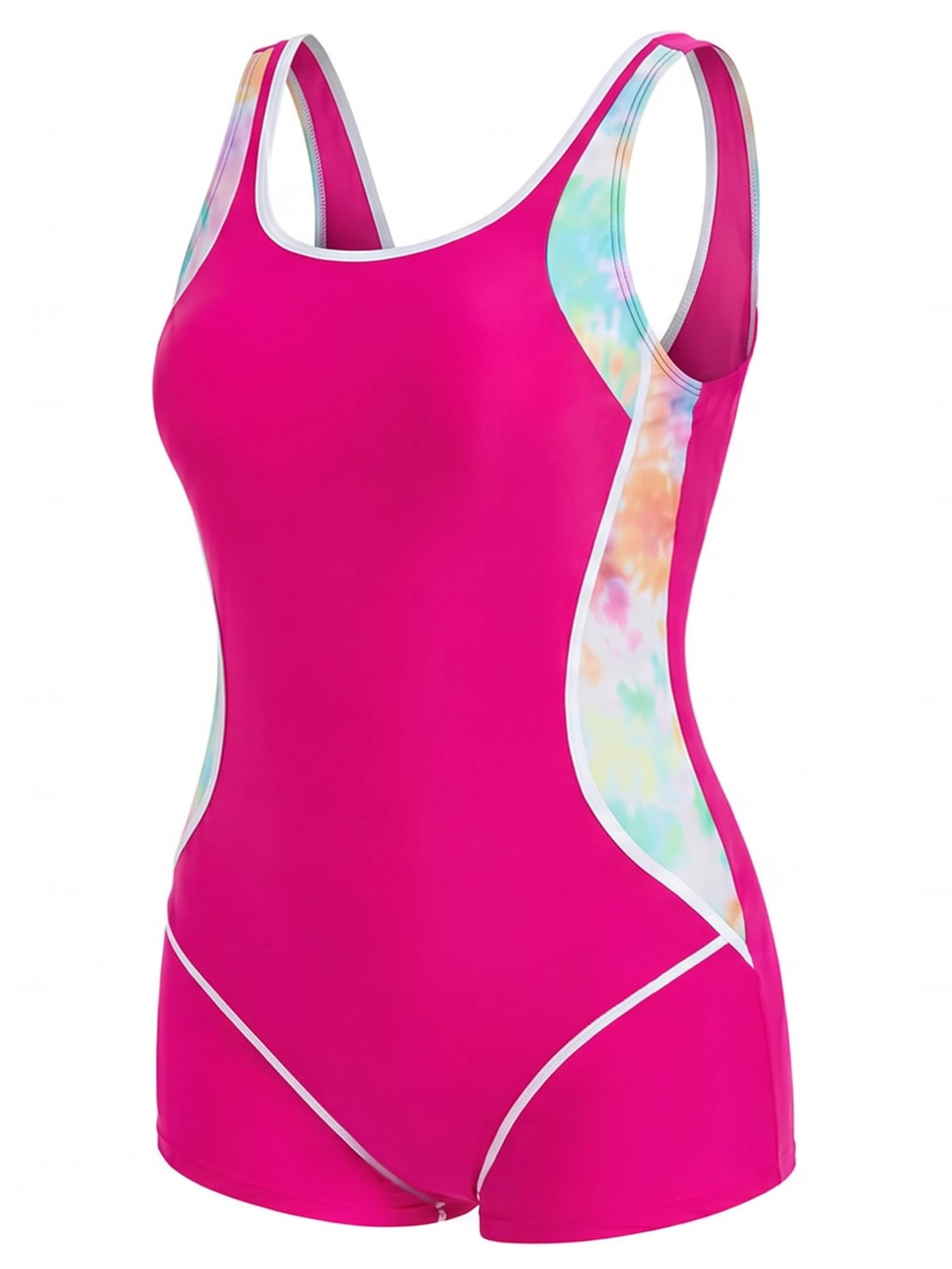 Women’s Plus Size Side-Panel One-Piece Swimsuit