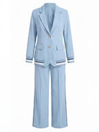 Women’s Tailored Blazer and Wide-Leg Trouser Set