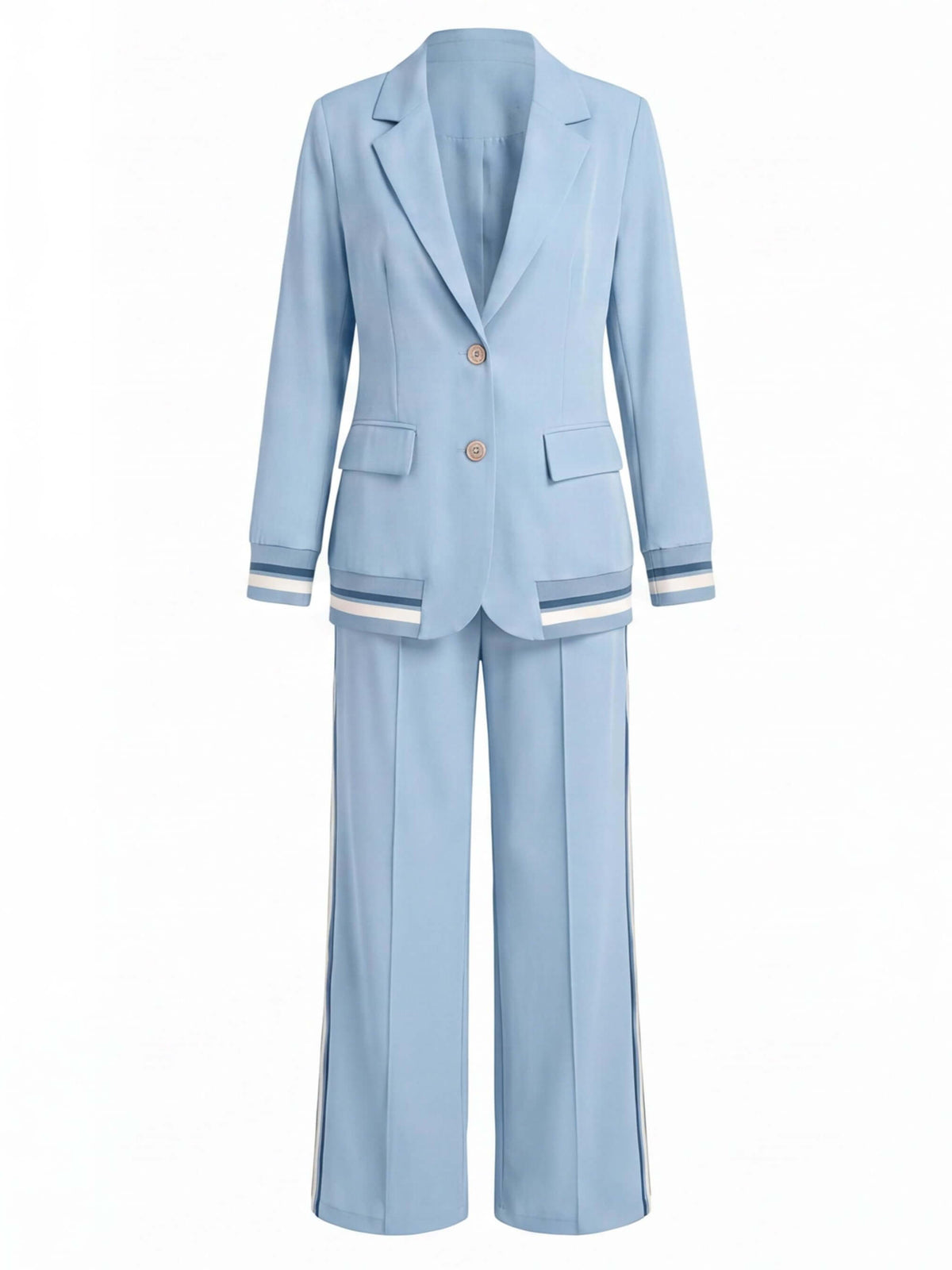 Women’s Tailored Blazer and Wide-Leg Trouser Set