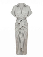 Women’s Ruched Midi Summer Dress
