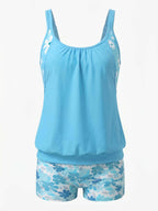 Women’s Floral Tankini Boyshort Bikini Set