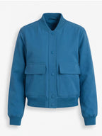 Women’s Utility Bomber Jacket with Snap Buttons