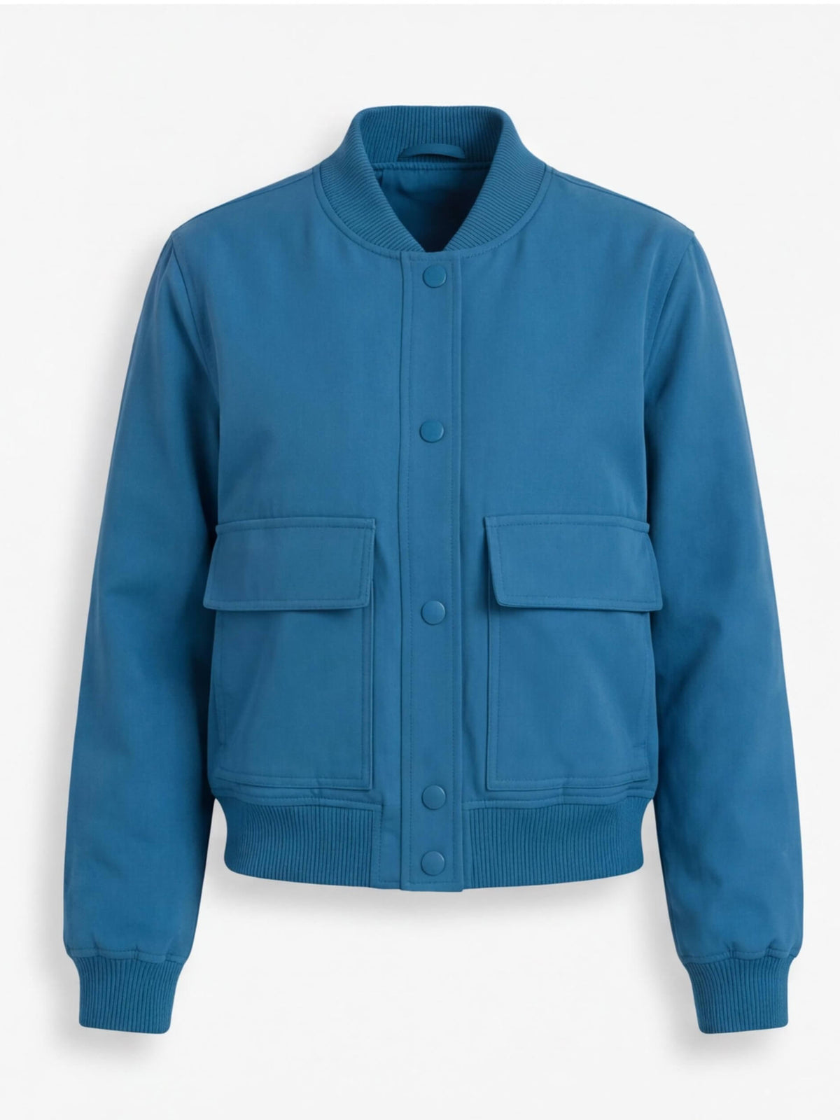 Women’s Utility Bomber Jacket with Snap Buttons