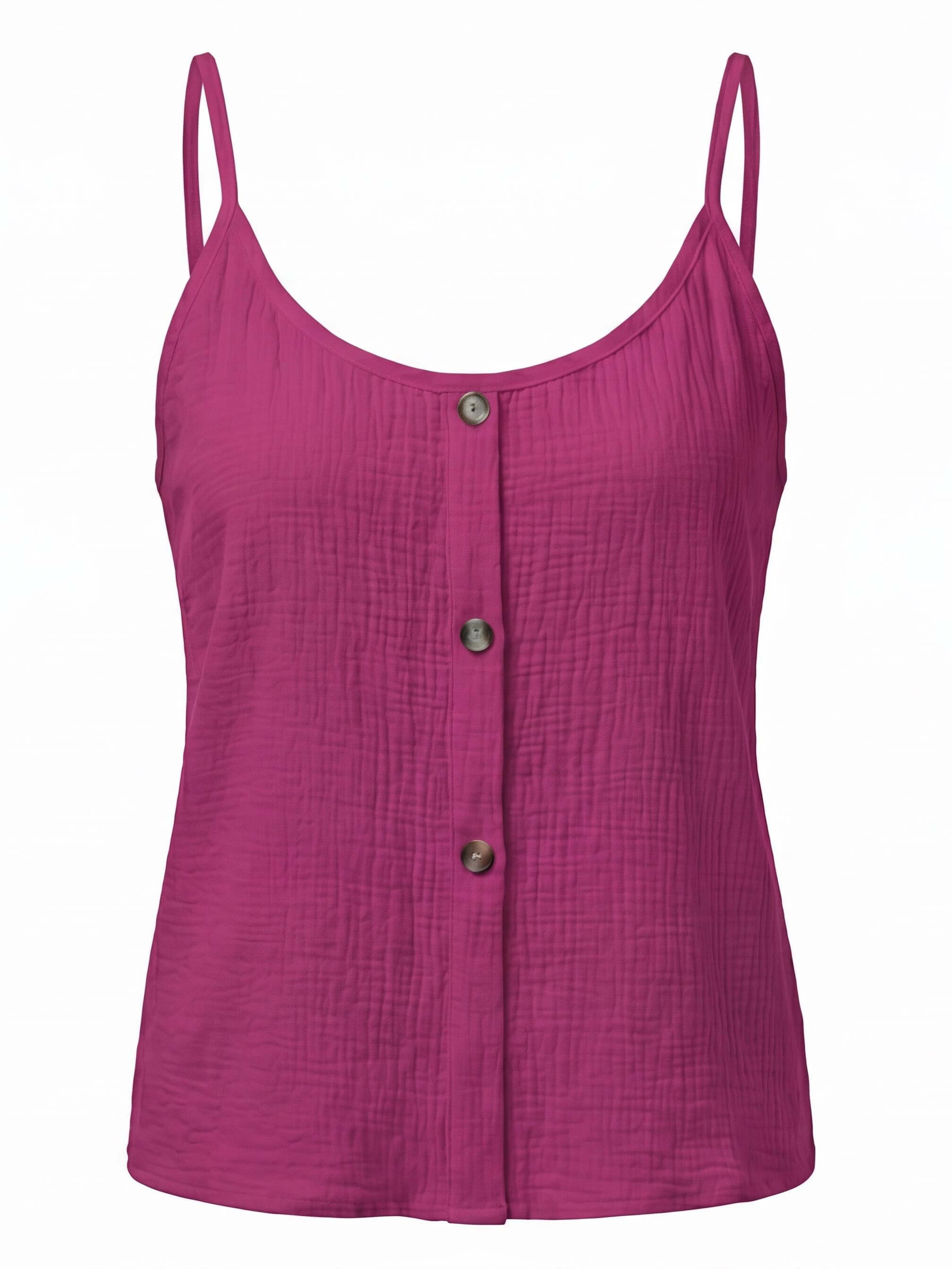 Women’s Button Front Textured Cami Top
