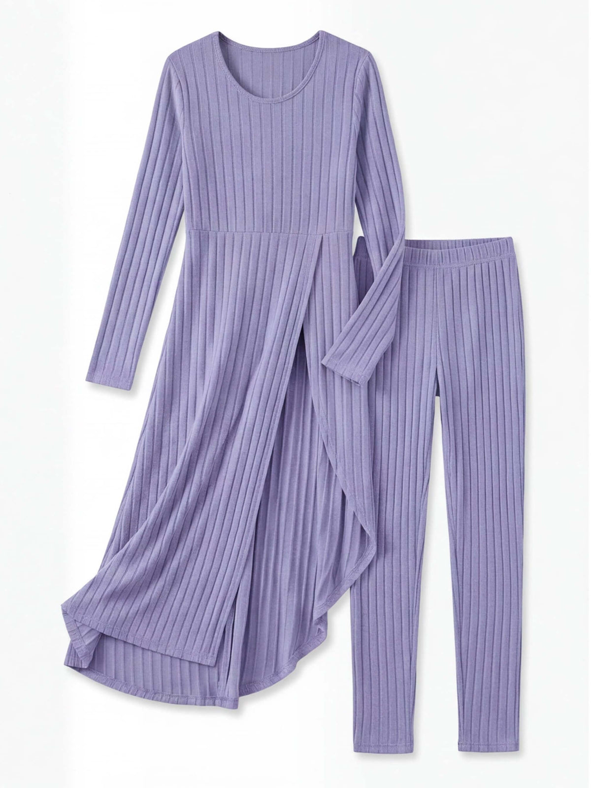 Women’s Ribbed Knit Two-Piece Set