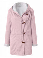 Women’s Hooded Toggle-Front Faux Shearling Coat
