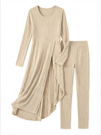 Women’s Ribbed Knit Two-Piece Set