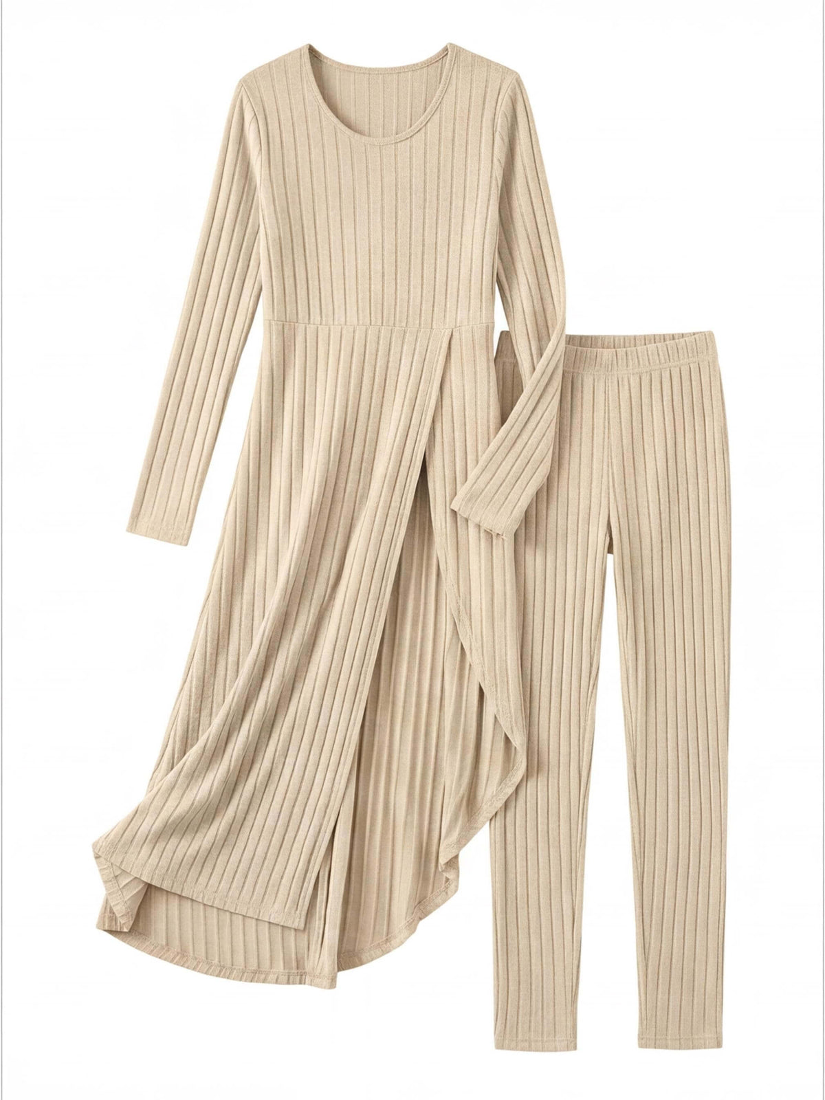Women’s Ribbed Knit Two-Piece Set