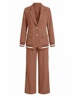 Women’s Tailored Blazer and Wide-Leg Trouser Set