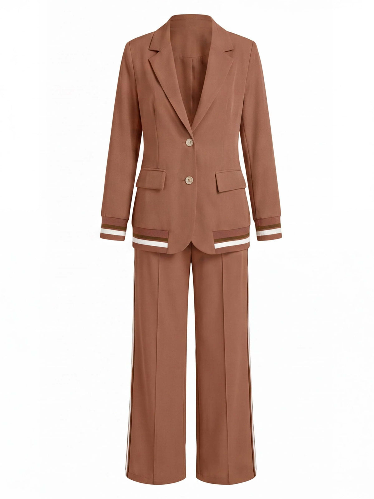 Women’s Tailored Blazer and Wide-Leg Trouser Set