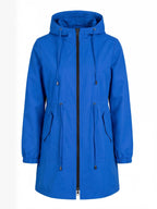 Women’s Hooded Longline Jacket with Drawstring Details