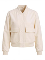 Women’s Utility Bomber Jacket with Snap Buttons