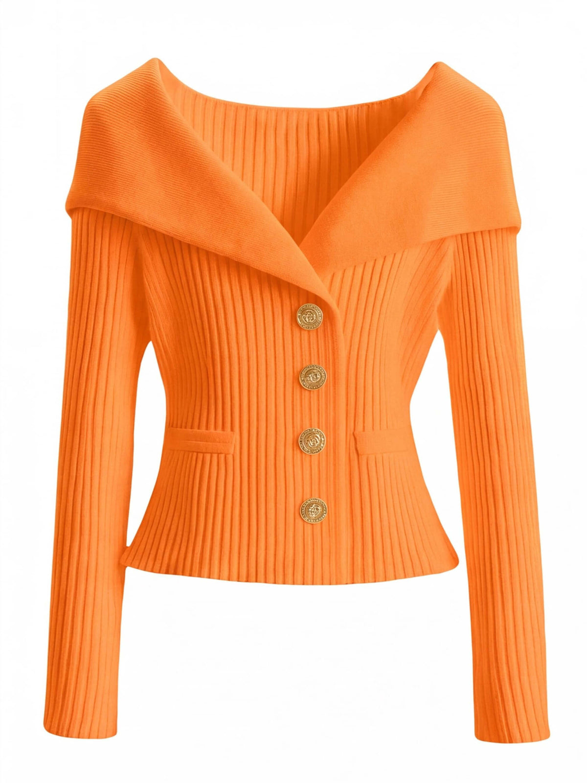 Women’s Ribbed Knit Button-Up Cardigan
