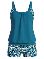 Women’s Floral Tankini Boyshort Bikini Set