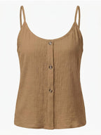 Women’s Button Front Textured Cami Top