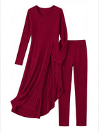 Women’s Ribbed Knit Two-Piece Set