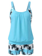 Women’s Floral Tankini Boyshort Bikini Set