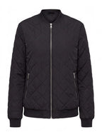 Women’s Quilted Bomber Jacket with Zip Front