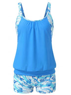Women’s Floral Tankini Boyshort Bikini Set