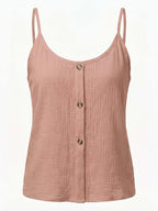 Women’s Button Front Textured Cami Top