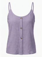 Women’s Button Front Textured Cami Top