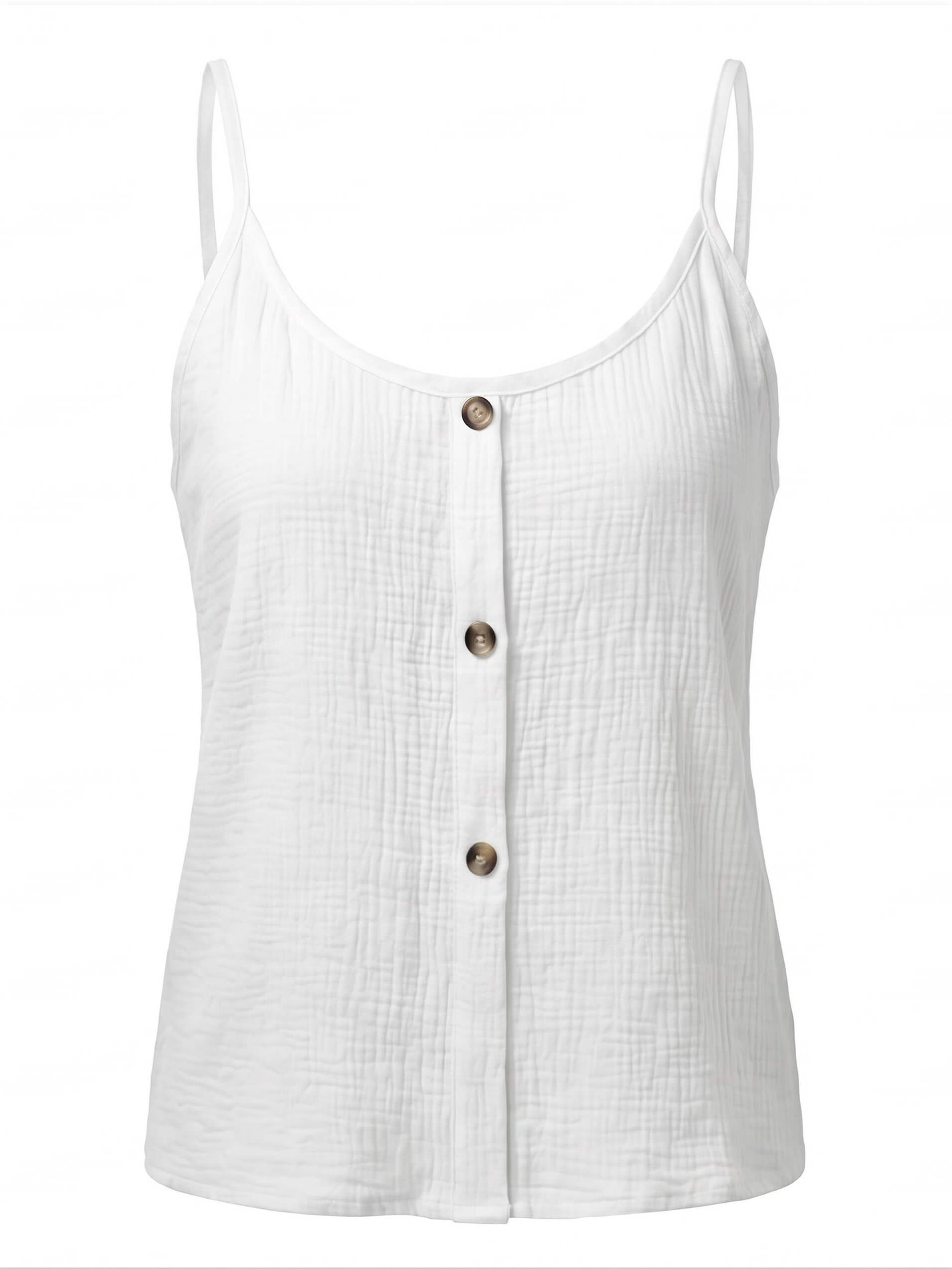 Women’s Button Front Textured Cami Top