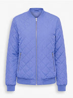 Women’s Quilted Bomber Jacket with Zip Front