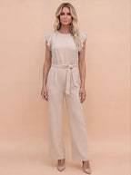 Women’s Wide-Leg Jumpsuit with Bow-Tie Waist