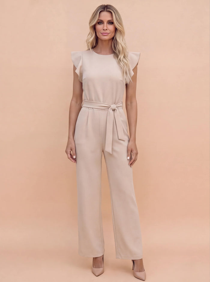 Women’s Wide-Leg Jumpsuit with Bow-Tie Waist