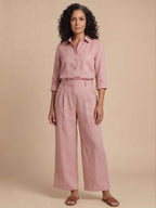 Women’s Tailored Shirt and Wide-Leg Trouser Set